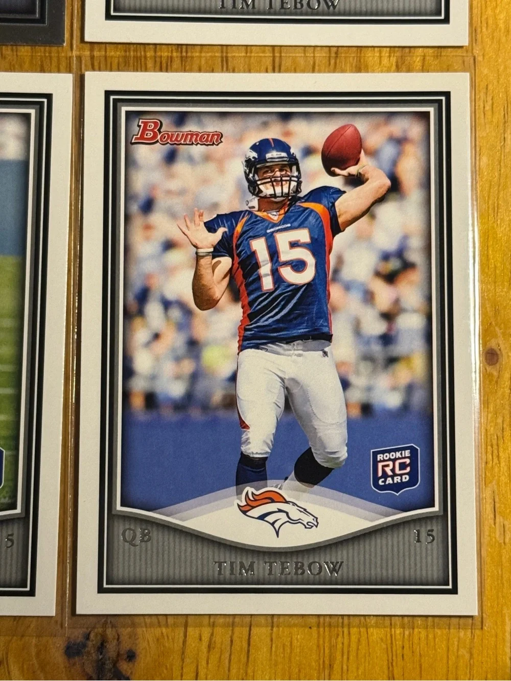 Tom Tebow Rookie Cards Topps Bowman Chrome (lot of 6)